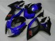 Migliori Carena Moto Suzuki GSXR 600/750 2006-2007 - Blu Nero Opaco Rosso