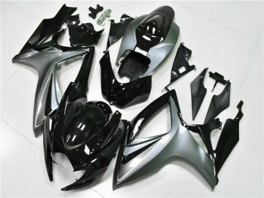 Migliori Carena Moto Suzuki GSXR 600/750 2006-2007 - Argento Nero Lucido