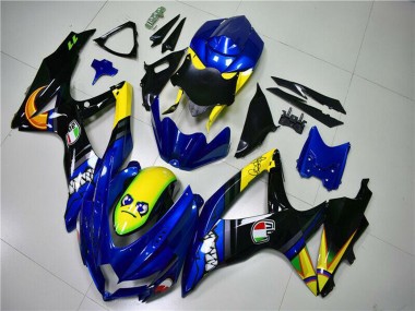 Migliori Carena Moto Suzuki GSXR 600/750 2008-2010 - Blu Giallo Squalo