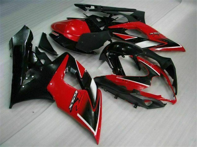 Migliori Carena Moto Suzuki GSXR 1000 2005-2006 - Rosso Nero Lucido Nero Opaco