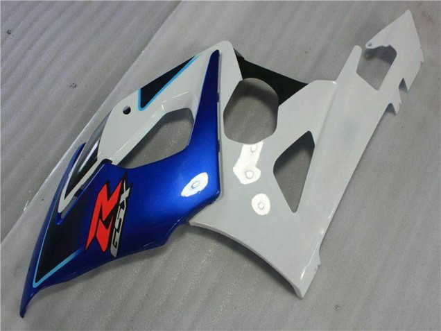Migliori Kit Carena Moto Suzuki GSXR 1000 2005-2006 - Bianco Blu Nero Lucido