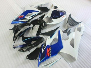 Migliori Kit Carena Moto Suzuki GSXR 1000 2005-2006 - Bianco Blu Nero Lucido