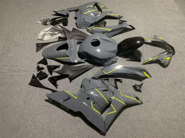 Migliori Carena Moto Honda CBR600RR 2009-2012 - Grigio Nardo Scuro Giallo