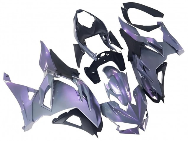 Migliori Carena Moto Kawasaki Ninja 500 EX500R 2024-2025 - Camaleonte Grigio Dazz Viola Perla