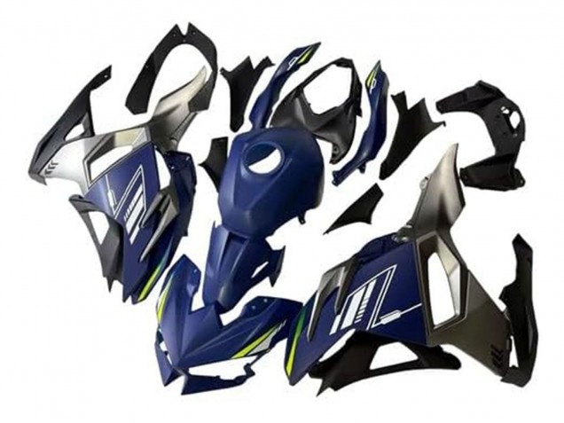Migliori Carena Moto Kawasaki Ninja 500 EX500R 2024-2025 - Blu Bianco Giallo Argento Nero