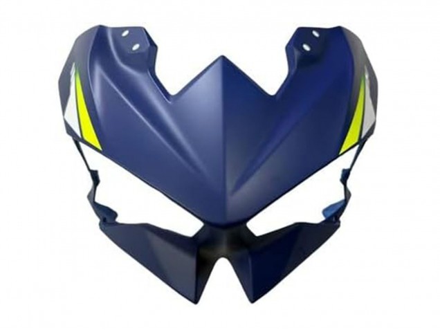 Migliori Carena Moto Kawasaki Ninja 500 EX500R 2024-2025 - Blu Bianco Giallo Argento Nero