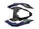 Migliori Carena Moto Kawasaki Ninja 500 EX500R 2024-2025 - Blu Bianco Giallo Argento Nero