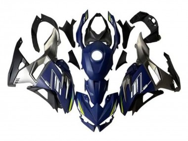 Migliori Carena Moto Kawasaki Ninja 500 EX500R 2024-2025 - Blu Bianco Giallo Argento Nero