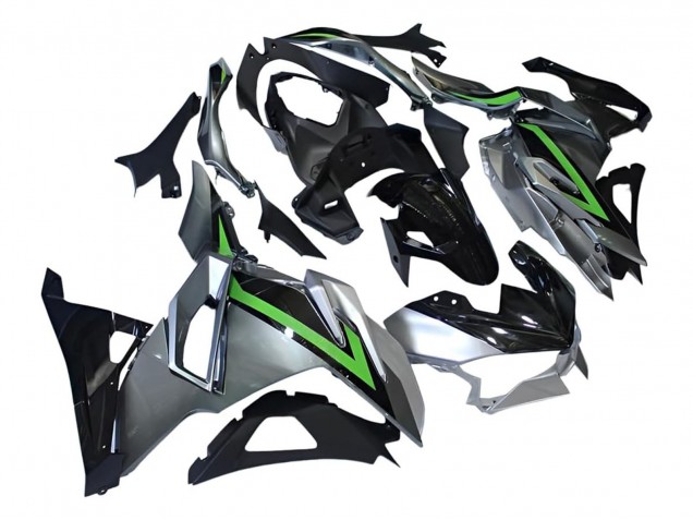 Migliori Carena Moto Kawasaki Ninja 500 EX500R 2024-2025 - Grigio Verde Nero