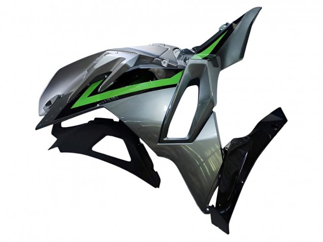 Migliori Carena Moto Kawasaki Ninja 500 EX500R 2024-2025 - Grigio Verde Nero