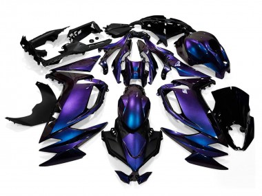 Migliori Carena Moto Kawasaki Ninja 650 EX650 2020-2024 - Camaleonte Blu Viola