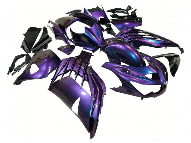 Migliori Carena Moto Kawasaki ZX14R ZZR1400 2012-2024 - Camaleonte Blu Viola