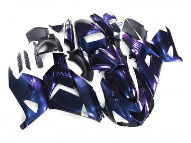 Migliori Carena Moto Kawasaki ZX14R ZZR1400 2006-2011 - Camaleonte Blu Viola