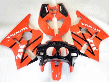 Migliori Carena Moto Honda CBR400RR NC23 1987-1989 - Arancia Nero Lucido
