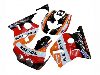 Migliori Carena Moto Honda CBR400RR NC23 1987-1989 - Arancia Bianco Rosso Nero Lucido Repsol HRC
