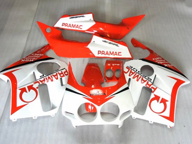 Migliori Carena Moto Honda CBR400RR NC23 1987-1989 - Arancia Bianco Pramac
