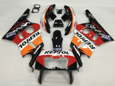 Migliori Carena Moto Honda CBR400RR NC23 1987-1989 - Arancia Bianco Rosso Nero Lucido Repsol HRC
