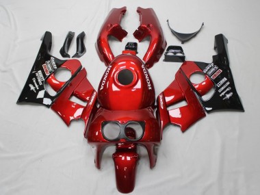 Migliori Carena Moto Honda CBR400RR NC29 1990-1999 - Rosso Nero Lucido