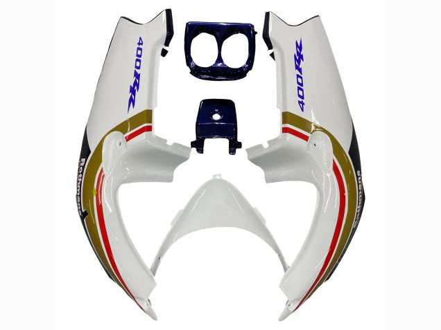 Migliori Carena Moto Honda CBR400RR NC29 1990-1999 - Bianco Oro Rosso Blu Scuro Rothmans
