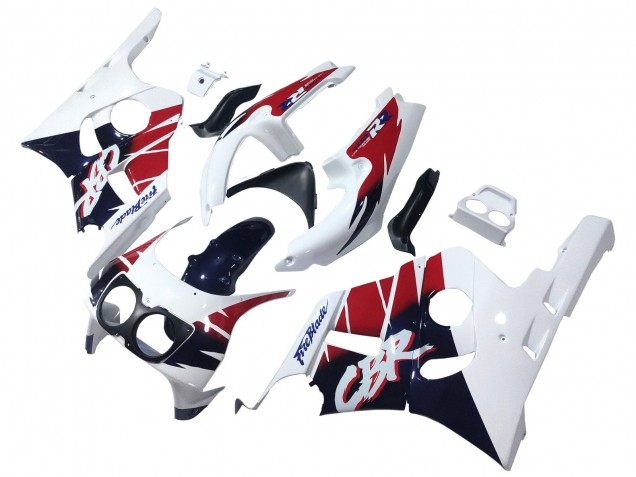 Migliori Carena Moto Honda CBR400RR NC29 1990-1999 - Bianco Rosso Blu Scuro Fireblade