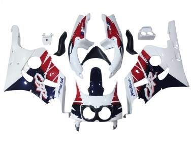 Migliori Carena Moto Honda CBR400RR NC29 1990-1999 - Bianco Rosso Blu Scuro Fireblade