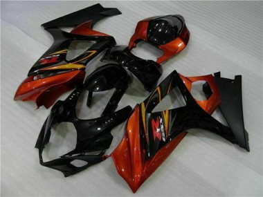 Migliori Carena Moto Suzuki GSXR 1000 2007-2008 - Nero Arancia