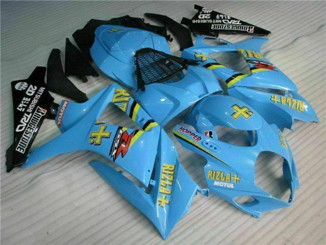 Migliori Kit Carena Moto Suzuki GSXR 1000 2007-2008 - Blu Oro Nero Rizla