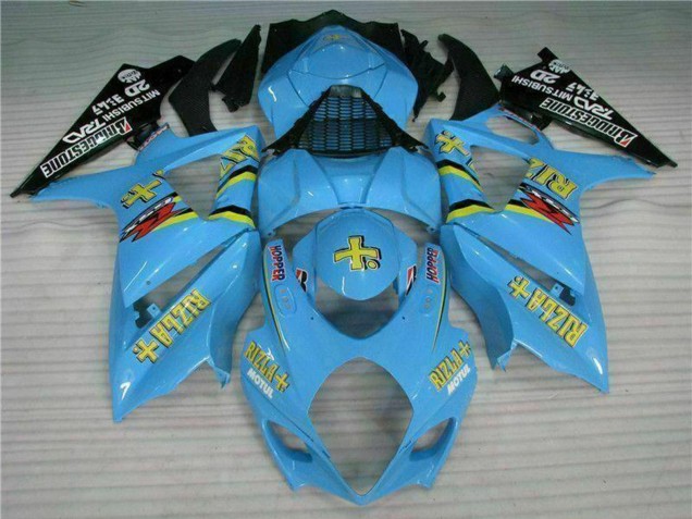 Migliori Kit Carena Moto Suzuki GSXR 1000 2007-2008 - Blu Oro Nero Rizla