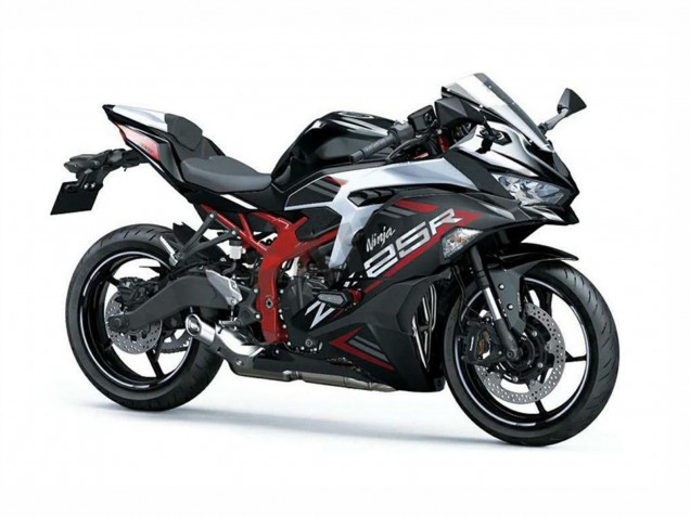 Migliori Carena Moto Kawasaki ZX25R ZX-25R 2019-2025 - Argento Rosso Nero