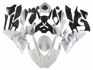 Migliori Carena Moto Kawasaki Ninja H2 2015-2022 - Bianco Argento Verde