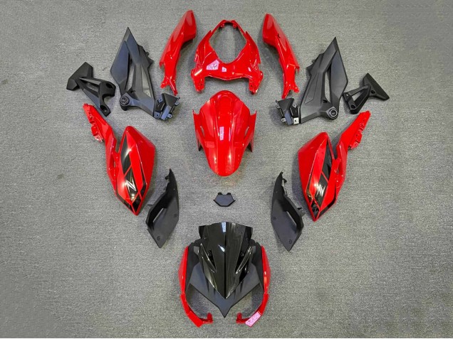 Migliori Carena Moto Kawasaki Z400 2018-2024 - Rosso Nero Opaco