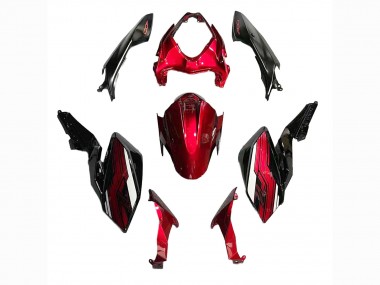 Migliori Carena Moto Kawasaki Z400 2018-2024 - Caramella Rosso Nero Lucido