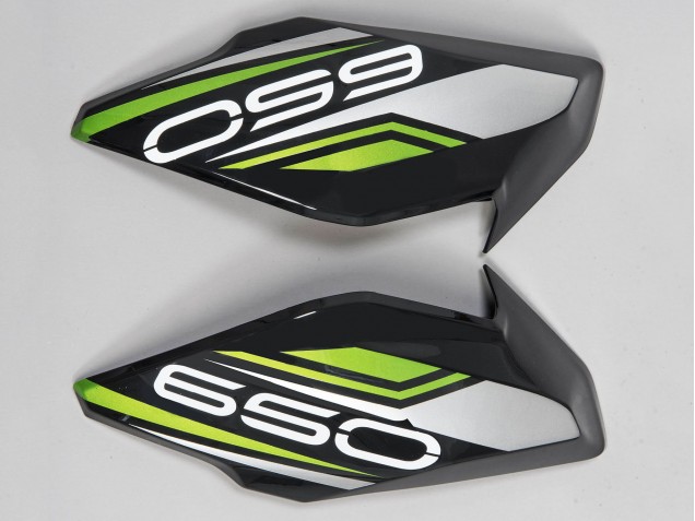 Migliori Carena Moto Kawasaki Ninja Z650 2017-2019 - Nero Verde Argento