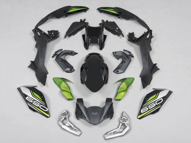 Migliori Carena Moto Kawasaki Ninja Z650 2017-2019 - Nero Verde Argento