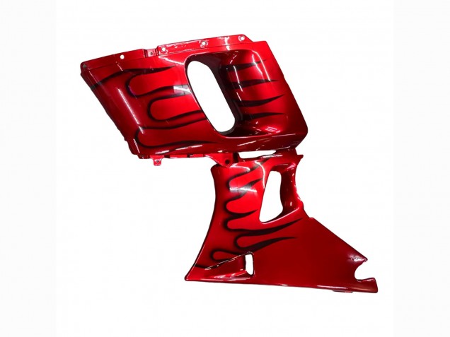 Migliori Carena Moto Kawasaki ZZR600 1998-2003 - Rosso Nero Fiamma