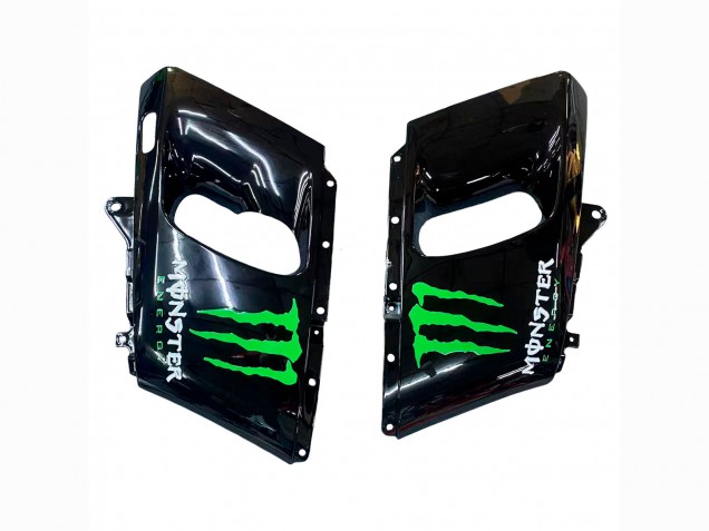 Migliori Carena Moto Kawasaki ZZR600 1998-2003 - Verde Nero Mostro Elf