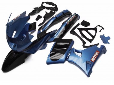 Migliori Carena Moto Kawasaki ZZR600 1998-2003 - Blu Nero Rosso Motul