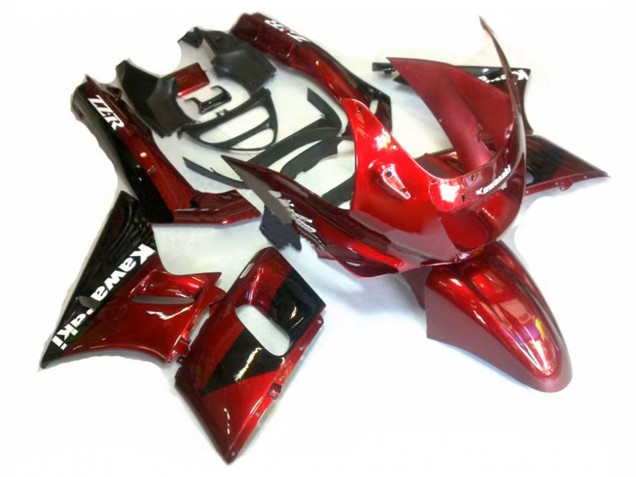 Migliori Carena Moto Kawasaki ZZR600 1998-2003 - Rosso Nero Lucido