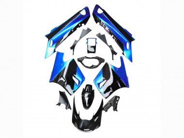 Migliori Carena Moto Kawasaki ZZR1100 1990-1992 - Blu Nero Lucido