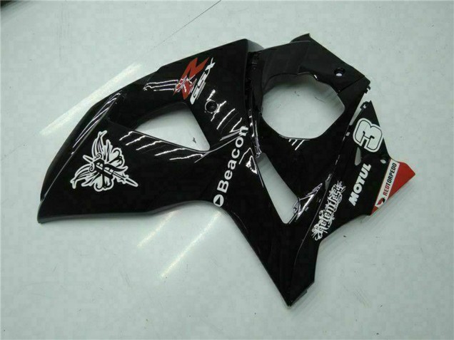 Migliori Carena Moto Suzuki GSXR 1000 2009-2016 - Nero Lucido Rosso Faro Motul