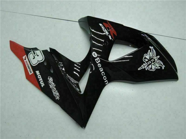 Migliori Carena Moto Suzuki GSXR 1000 2009-2016 - Nero Lucido Rosso Faro Motul