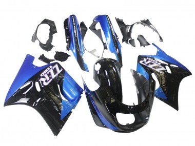 Migliori Carena Moto Kawasaki ZZR1100 1990-1992 - Blu Nero Lucido