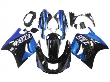 Migliori Carena Moto Kawasaki ZZR1100 1990-1992 - Blu Nero Lucido