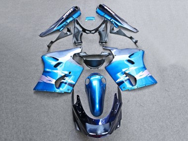 Migliori Carena Moto Kawasaki ZZR1100 1993-2003 - Lucido Blu Grigio