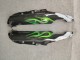 Migliori Carena Moto Kawasaki ZZR1100 1993-2003 - Nero Lucido Verde Fiamma