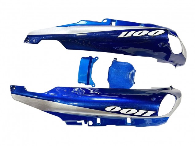 Migliori Carena Moto Kawasaki ZZR1100 1993-2003 - Blu Argento Nero