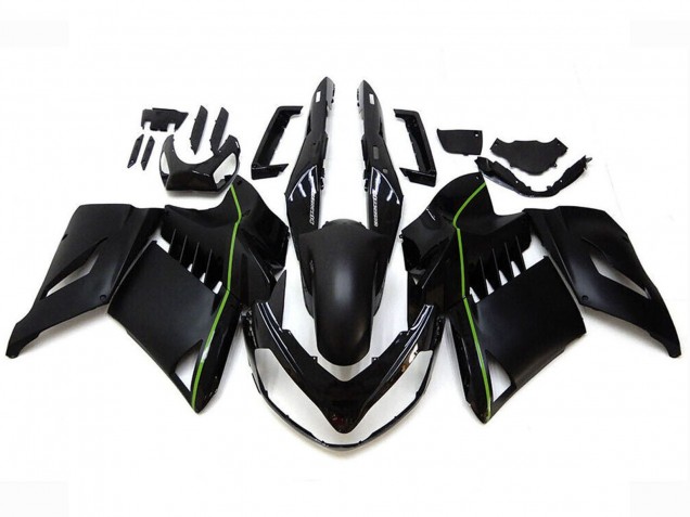 Migliori Carena Moto Kawasaki GTR1400/ZG1400 2007-2009 - Nero Opaco Verde Linea