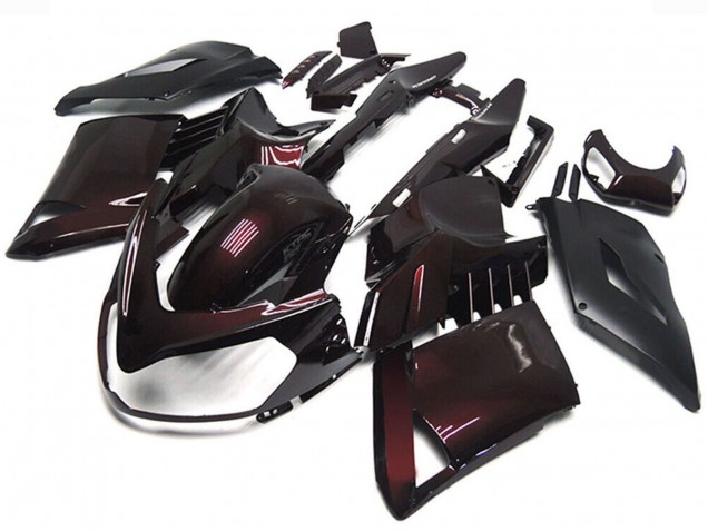 Migliori Carena Moto Kawasaki GTR1400/ZG1400 2007-2009 - Rosso Bordeaux Nero