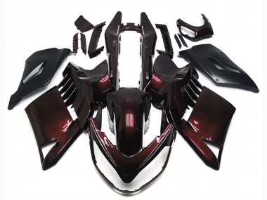 Migliori Carena Moto Kawasaki GTR1400/ZG1400 2007-2009 - Rosso Bordeaux Nero