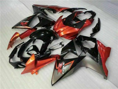Migliori Carena Moto Suzuki GSXR 1000 2009-2016 - Arancia Nero Lucido